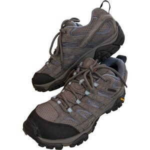 MERRELL Women’s 7.5 Moab 2 Vent Hiking Shoes Granite Leather Lace Up Waterproof‎